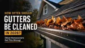 How Often Should Gutters Be Cleaned in 2026 (Most how often