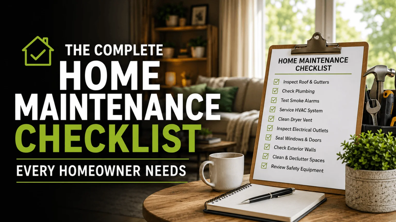  The Complete Home Maintenance Checklist Every Homeowner Needs in 2026