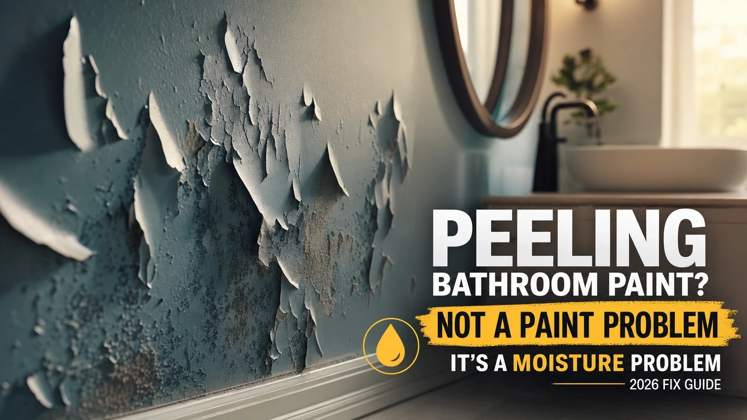 Bathroom Paint Peeling Is Not a Paint Problem - It's a